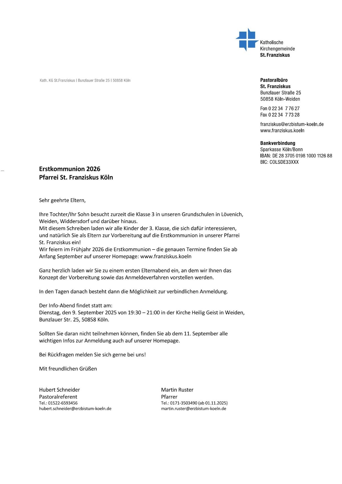 2026-Einladung Infoabend Erstkommunion
