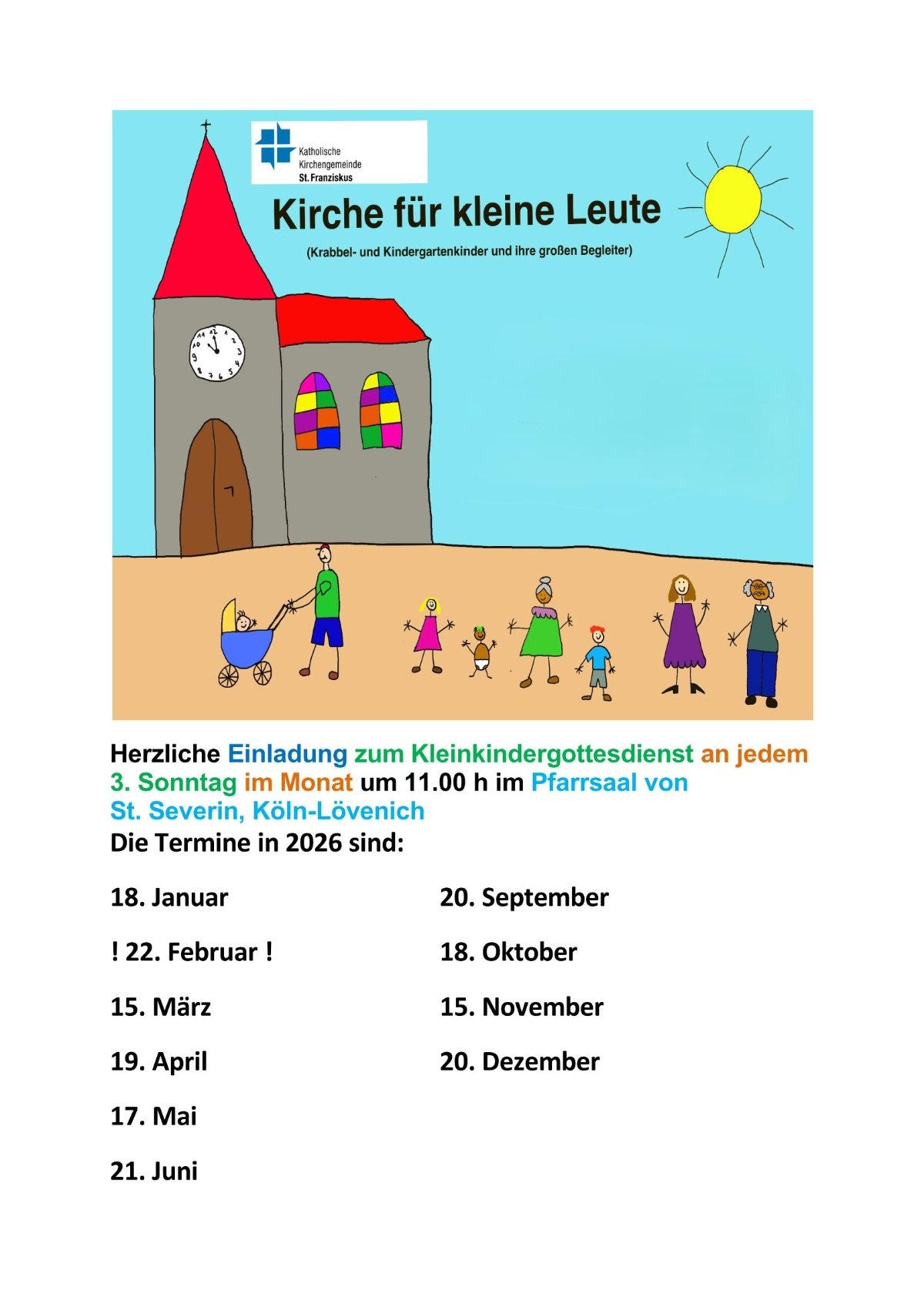 Einladung Kleinkindergottedienst