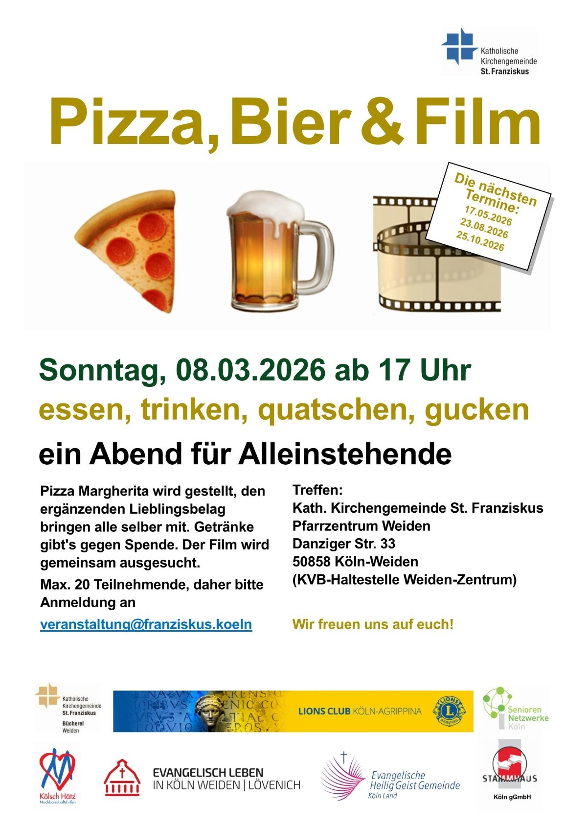 Pizza Bier  Plakat