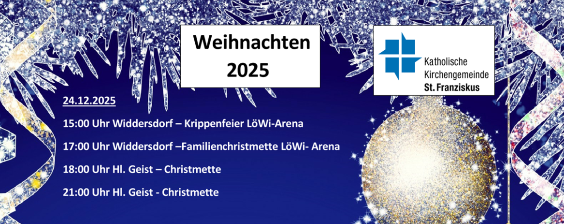 Weihnachtsgottesdienste Sendungsraum